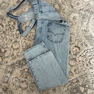 Levi’s Premium Vintage Blue Denim Overalls